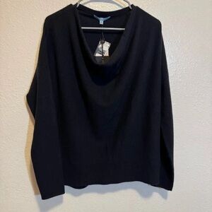 Antonio Melani cashmere soft winter slouchy Chic Black Cowl Neck Sweater size XS